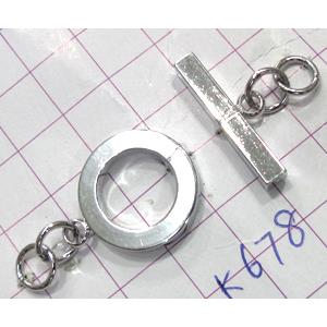 Copper toggle clasps, ring: 20mm, stick: 26mm, color code: F platinum [FDTG-K678PP]