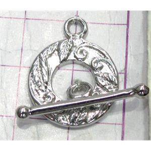 Copper toggle clasps, 16mm dia, stick: 22mm length, color code: E golden [FDTG-K679GP]