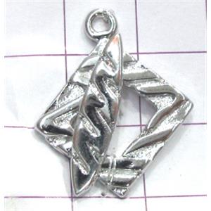 Copper toggle clasps, 20x20mm, stick: 22mm length, color code: D silver [FDTG-K704SP]