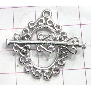 Copper toggle clasps, 22x30mm, stick: 32mm length, color code: E golden [FDTG-K709GP]