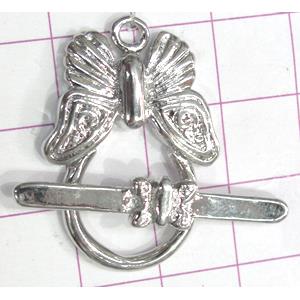 Copper toggle clasps, 20x30mm, stick: 32mm length, color code: F platinum [FDTG-K813PP]