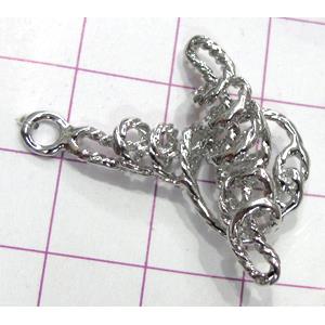 Copper toggle clasps, 16x24mm, stick: 30mm length, color code: F platinum [FDTG-K829PP]
