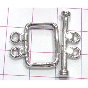 Copper toggle clasps, 18x20mm, stick: 28mm length, color code: E golden [FDTG-K838GP]