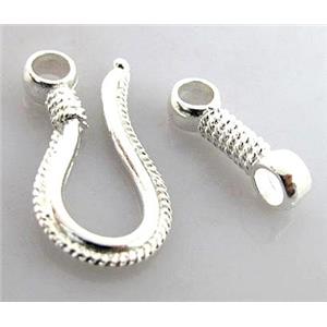 Copper toggle clasps for necklace, 16x28mm, 21mm, color code: D [FDTG01SP]