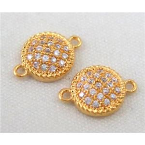 zircon, copper connector, gold plated, approx 6-10mm [FDZN181]