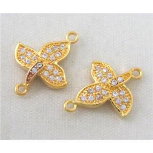 zircon, copper connector, gold plated, approx 6-10mm [FDZN185]