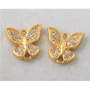 zircon, copper connector, gold plated, approx 6-10mm [FDZN192]