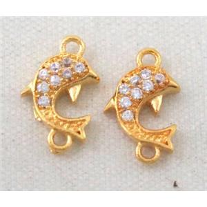 zircon, copper connector, gold plated, approx 6-10mm [FDZN193]