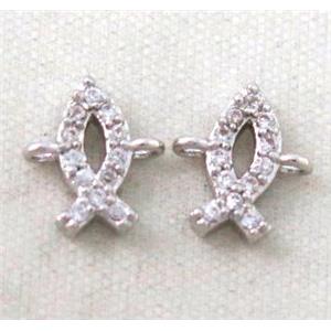 zircon, copper connector, platinum plated, approx 6-10mm [FDZN196]