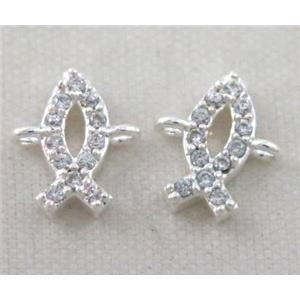 zircon, copper connector, silver plated, approx 6-10mm [FDZN212]