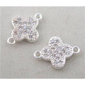 zircon, copper connector, silver plated, approx 6-10mm [FDZN220]