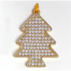 zircon, copper pendant, gold plated, approx 12-25mm [FDZN235]