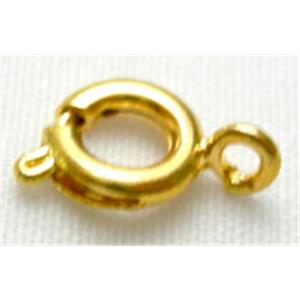 Gold Plated Copper Spring Clasp, approx 6mm dia [GP-SPRCLASP-6MM]