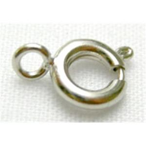 platunum plated Copper Spring Clasp, 6mm diameter [NP-SPRCLASP-6MM]