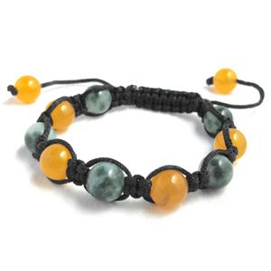 Fashion Bracelets, adjustable, jade, 10mm bead, 8 inch length [FGBR258C06]