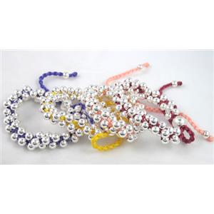mixed friendship Bracelets, resizable, hand-made, 11mm dia, 8 inch length [FGBR261]