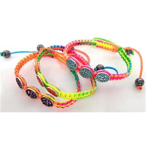 Friendship Bracelets, resizable, mixed color, hand-made, approx 8 inch length [FGBR264]