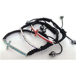 Friendship Bracelets, resizable, mixed color, hand-made, approx 8 inch length [FGBR267]