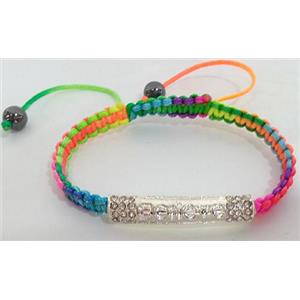 Friendship Bracelets, resizable, mixed color, hand-made, approx 8 inch length [FGBR272]