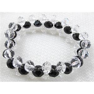 Chinese Crystal Glass Bracelet, stretchy, 60mm dia,glass:8mm [FGBR31C09]