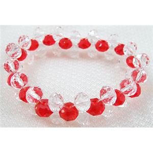 Chinese Crystal Glass Bracelet, stretchy, 60mm dia,glass:8mm [FGBR31C11]