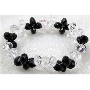 Chinese Crystal Glass Bracelet, stretchy, 60mm dia,glass:8mm [FGBR31C12]