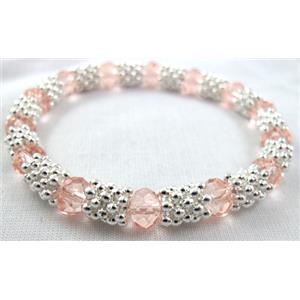 Stretchy Chinese Crystal glass Bracelet, 8mm dia, 7 inch(19cm) length [FGBR392]