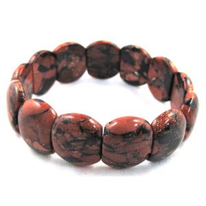 goldsand stone bracelet, stretchy, 13x17mm, 8 inch length [FGBR443]
