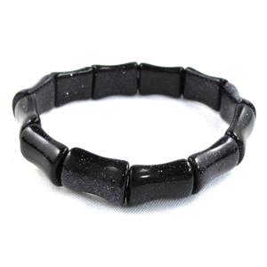 Blue SandStone bracelet, stretchy, 12x16mm, 8 inch length [FGBR449]