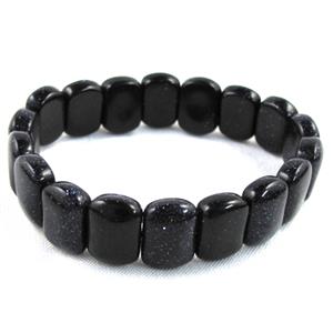 Blue SandStone bracelet, stretchy, 10x14mm, 8 inch length [FGBR450]
