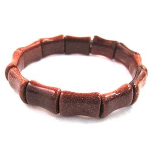 goldsand stone bracelet, stretchy, 12x16mm, 8 inch length [FGBR452]