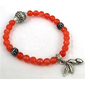 handmade fashion jasper bracelet, stretchy, 6mm dia, 17.5cm length [FGBRB305]