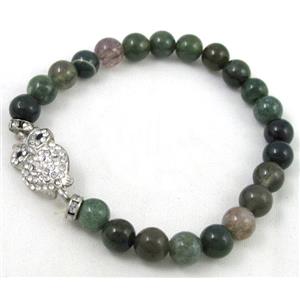 handmade fashion agate bracelet, stretchy, 6mm dia, 17.5cm length [FGBRB308]