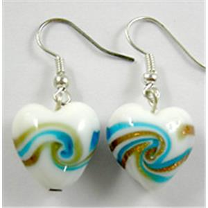 Lampwork Fashion Earring, 12mm dia, 35mm length [FGER02]