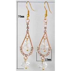 Fashion jewelry Earrings, approx 70mm length, 15mm wide [FGER23]