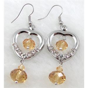 Fashion jewelry Earrings, approx 58mm length, 22mm, 10mm [FGER25]