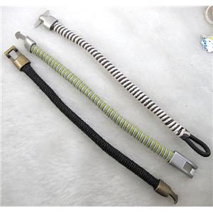 Braided Bracelet, Mix, 8mm wide, 8 inch length [FGLBBR40-34]