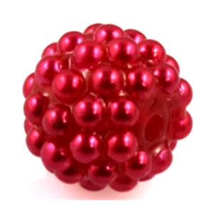resin bead, round, red, 14mm dia, 2.5mm hole [FGOTH19]