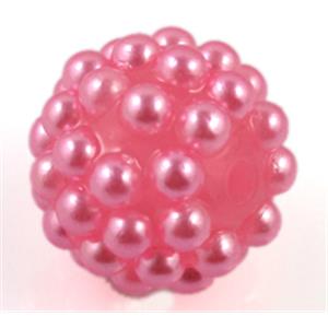 round resin bead, hotpink, 14mm dia, 2.5mm hole [FGOTH25]