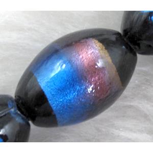 Rice dichromatic Foil Glass Lampwork Bead, 12x16mm, 25pcs per st [FGOVA012C05]