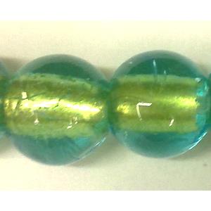 24K Gold Foil Round glass bead, 18mm dia, 22pcs per st [FGRD27-24KG18MM]
