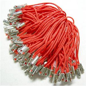 Red String hanger with ends tube, tube: 4mm dia, 50mm length [FGSH003]