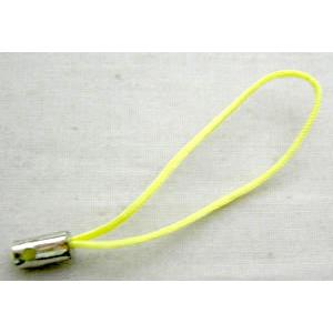 Yellow String hanger with ends tube, tube:4mm dia, 50mm length [FGSH005]
