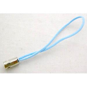 Mobile phone cord, aqua, tube:4mm dia, 50mm length [FGSH007]