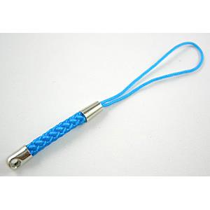 Mobile phone rope, Blue, String hanger with ends Clasp, 7cm (2.7 inch) length [FGSH012C06]
