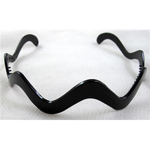 Plastic Head Bands, Black, 13x15cm [FSBR07]