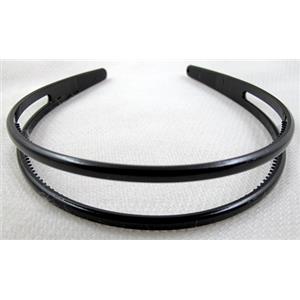 Black Plastic Hair Bands, 13x15cm [FSBR08]