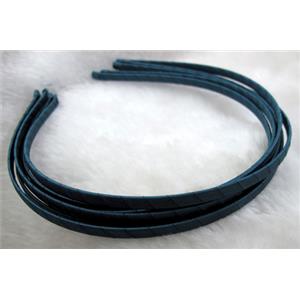 Head Bands, steel alloy, cord-braiding, 5mm wide, approx 13x15cm [FSBR10C08]