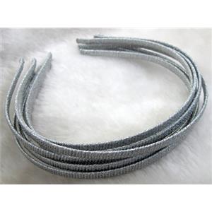Head Bands, steel alloy, cord-braiding, 5mm wide, approx 13x15cm [FSBR10C13]