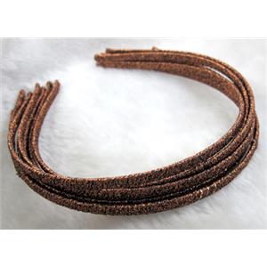 Head Bands, steel alloy, cord-braiding, 5mm wide, approx 13x15cm [FSBR10C14]